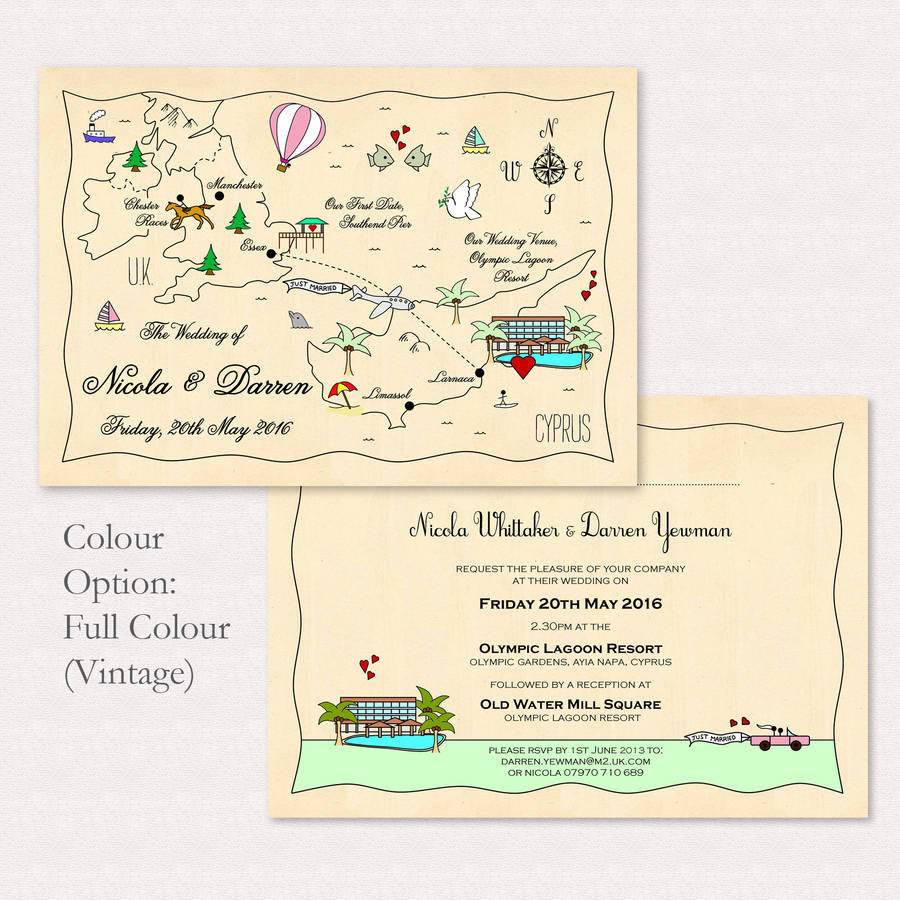 Maps For Wedding Invitations
 illustrated map party or wedding invitation by cute maps