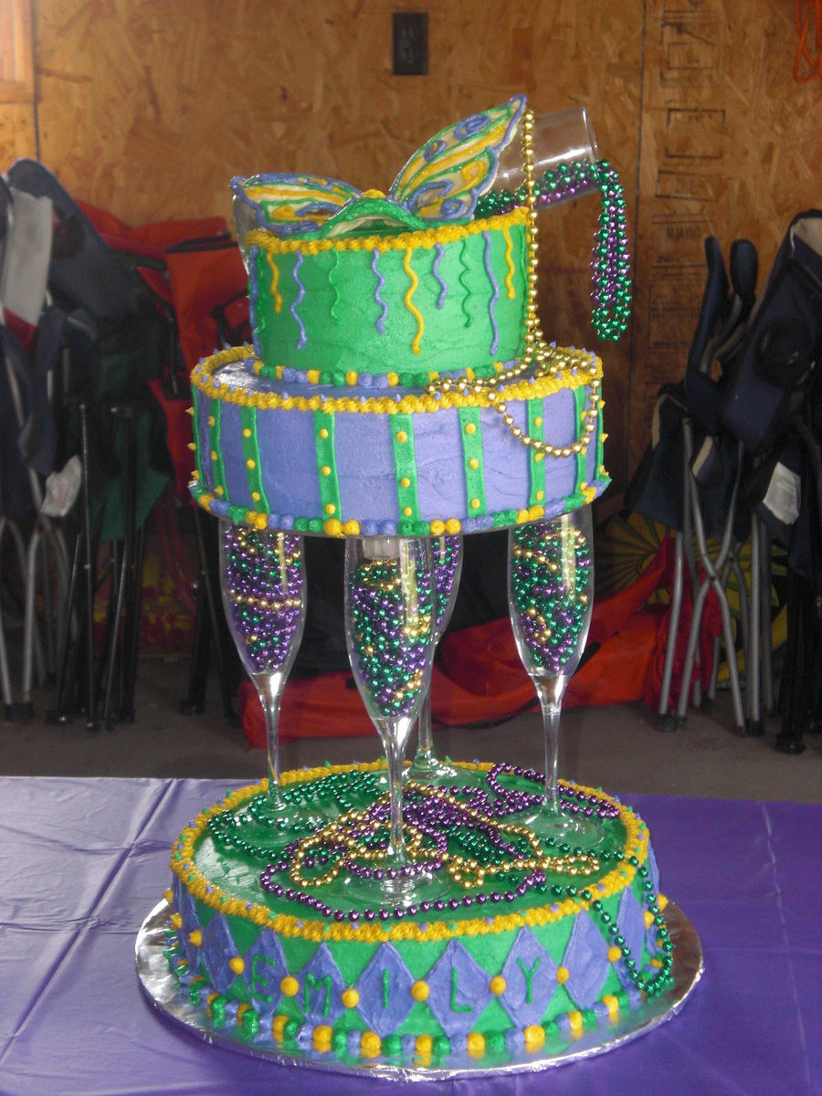 Mardi Gra Birthday Cake
 Mardi Gras Birthday Cake CakeCentral