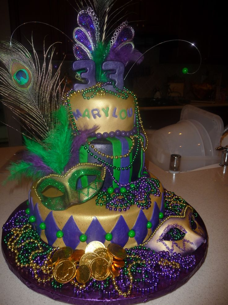 Mardi Gra Birthday Cake
 Mardi Gras Birthday Cake Birthday ideas