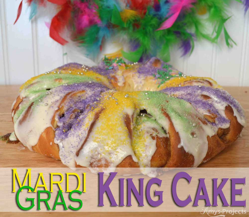 Mardi Gras King Cake Recipe
 Homemade Mardi Gras King Cake Recipe Amy s Projects
