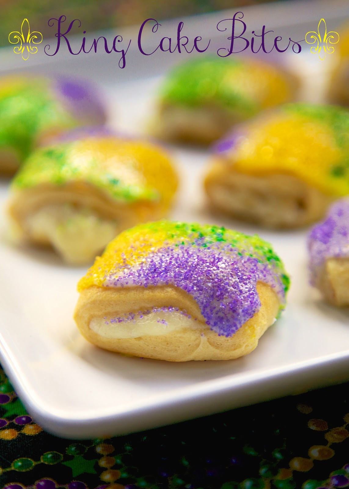 Mardi Gras King Cake Recipe
 King Cake Bites