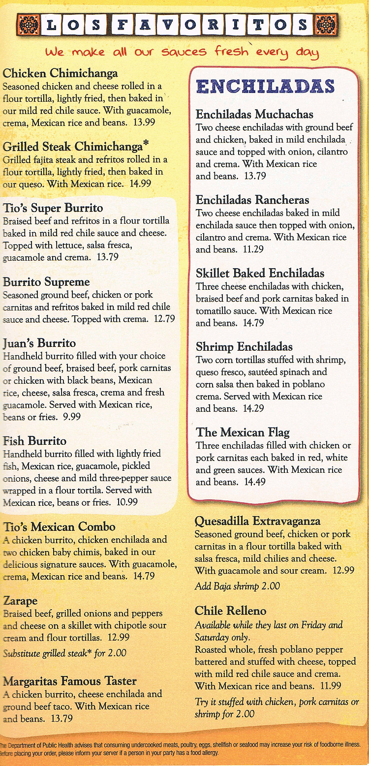 Margaritas Mexican Restaurant Menu
 Margaritas Mexican Restaurant Auburn Maine MenusInLA