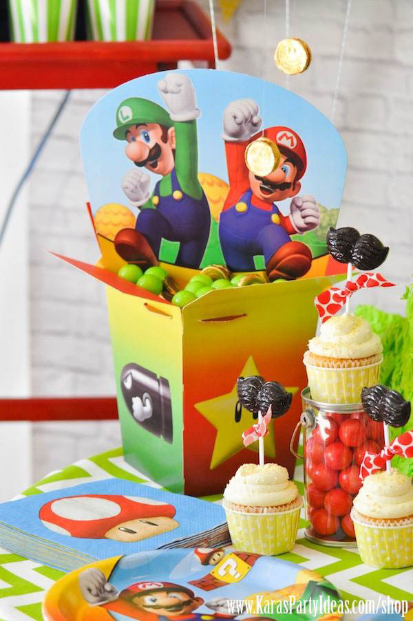 Mario Bros Birthday Party
 Kara s Party Ideas Super Mario Bros Themed Birthday Party