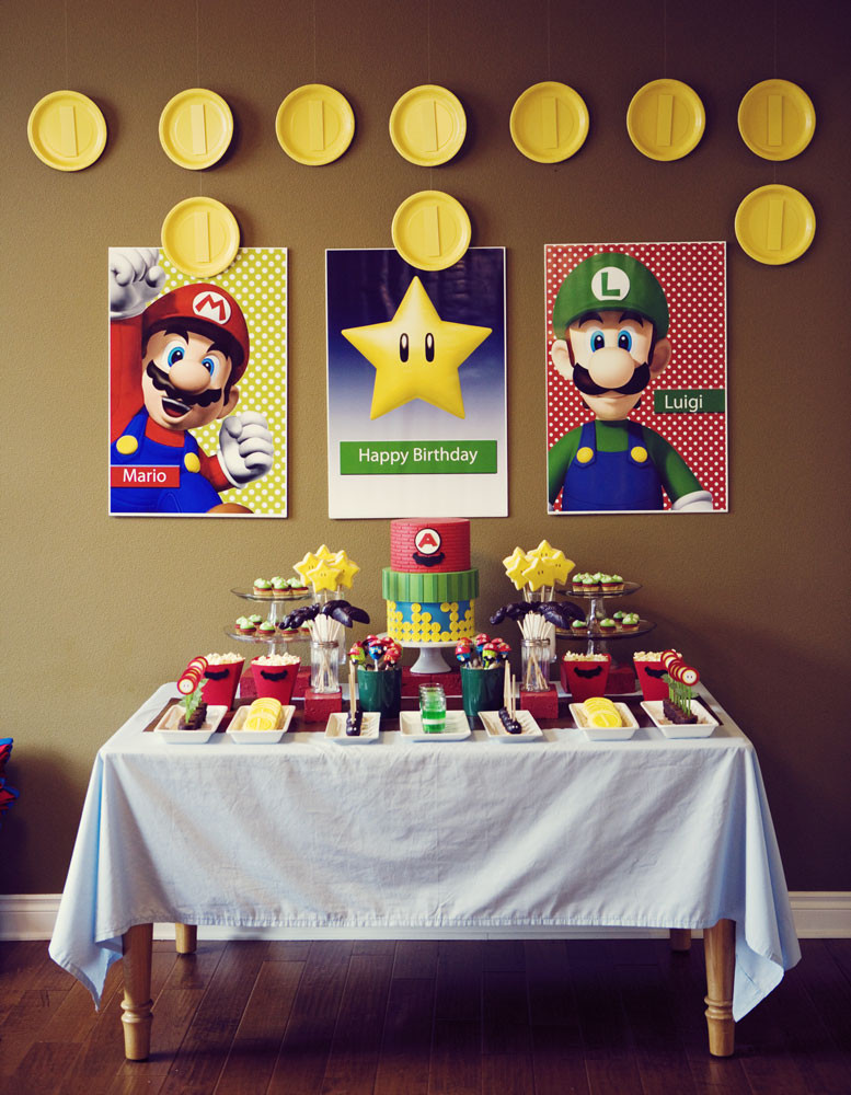 Mario Bros Birthday Party
 Mario Bros Party Cake Paper Party