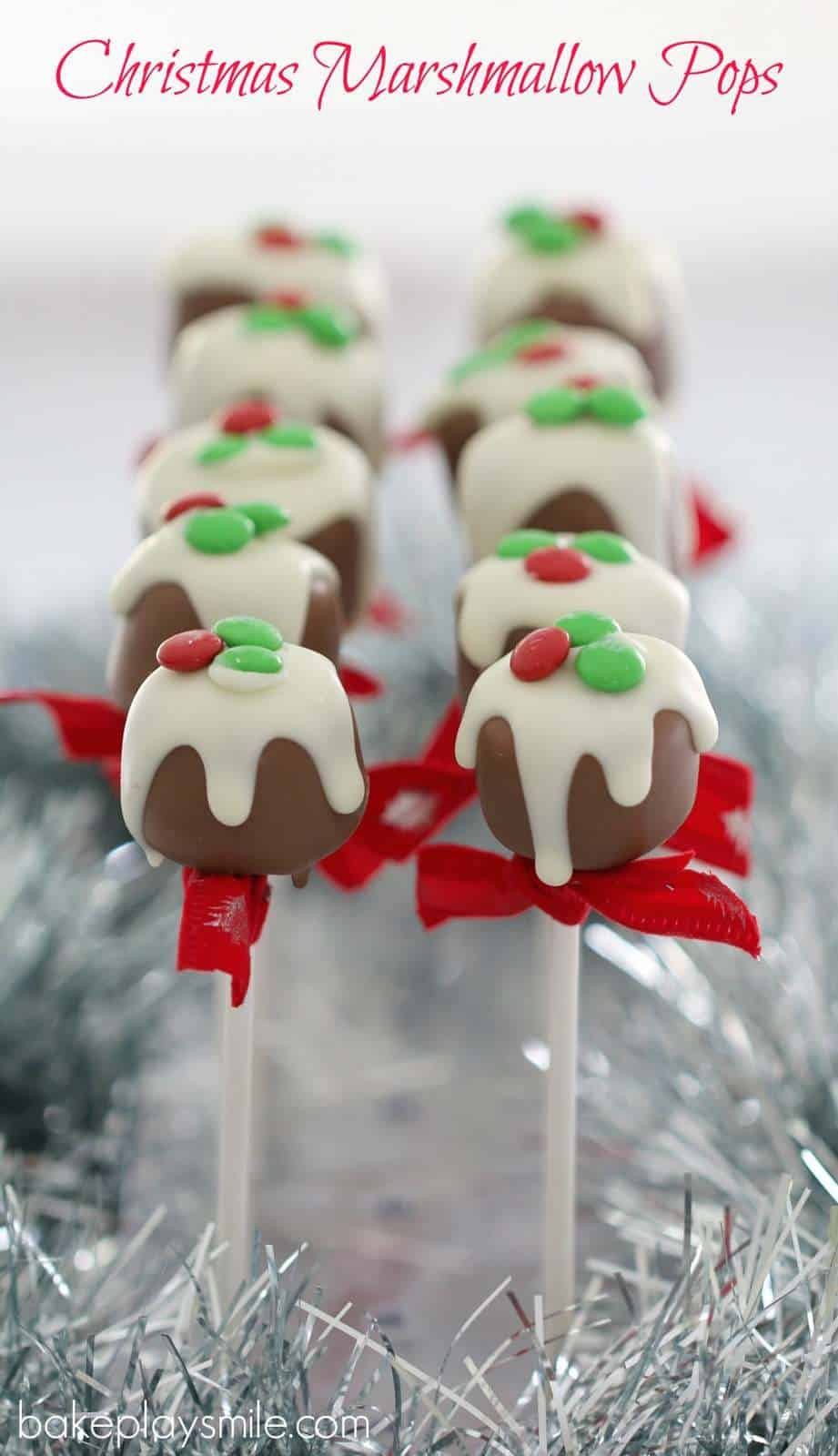 Marshmallow Recipes For Kids
 Christmas Marshmallow Pops Bake Play Smile