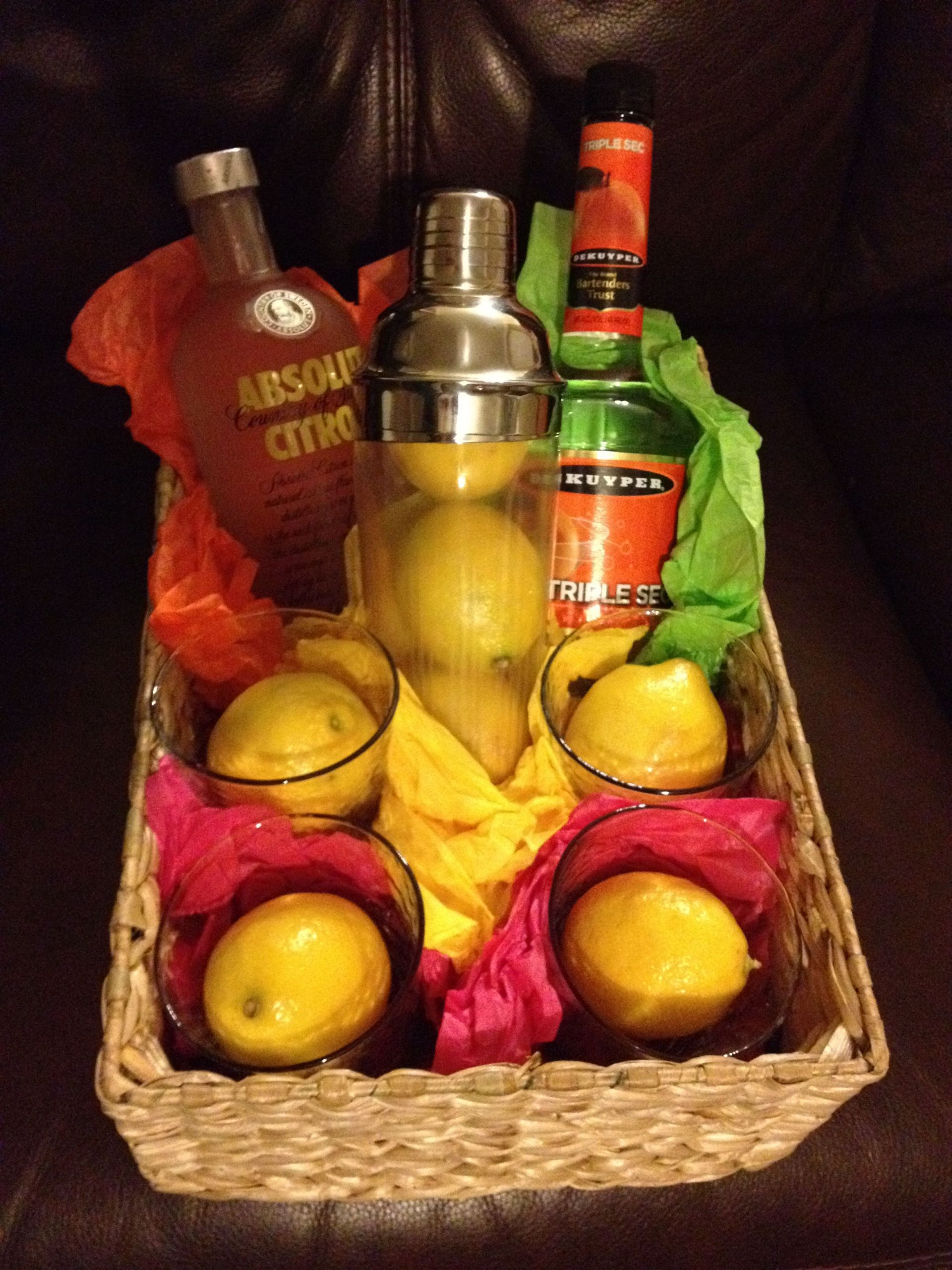 Martini Gift Basket Ideas
 Lemon drop martini t basket yummy
