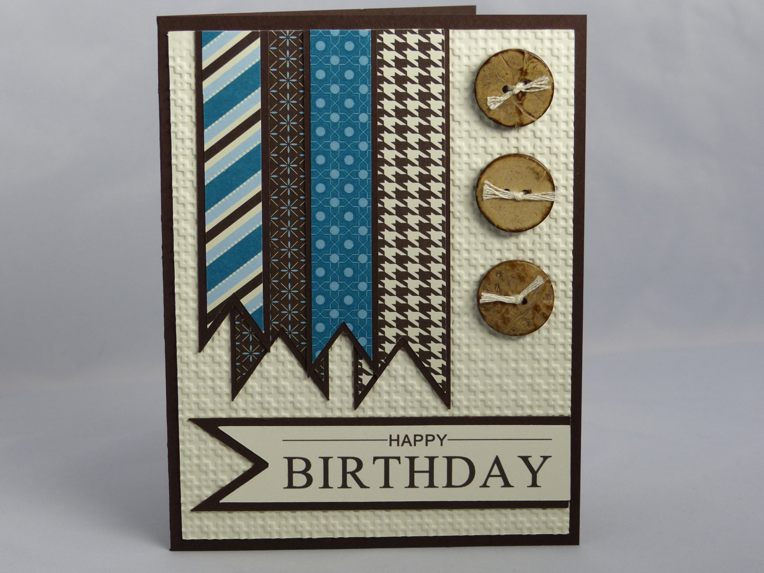 Masculine Birthday Wishes
 Stampin Up Handmade Happy Birthday Greeting Card Masculine
