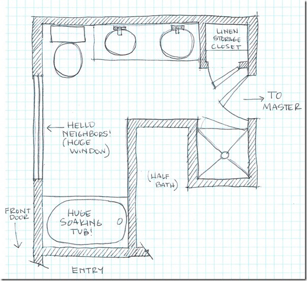 Master Bathroom Floor Plan
 Remodelaholic