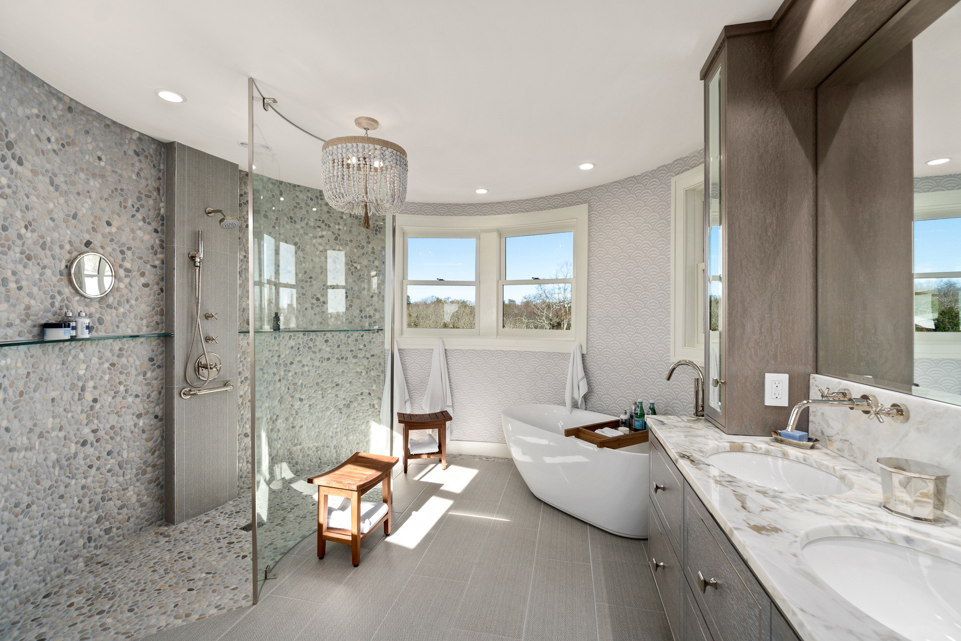 Master Bathroom Layouts
 Newport Seaside Turret Master Bath Rhode Kitchen & Bath