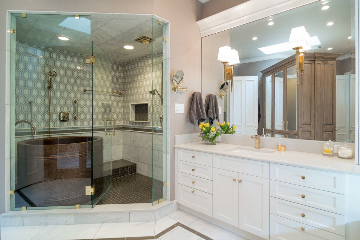 Master Bathroom Without Tub
 White Bath Luxury The Kitchen Source