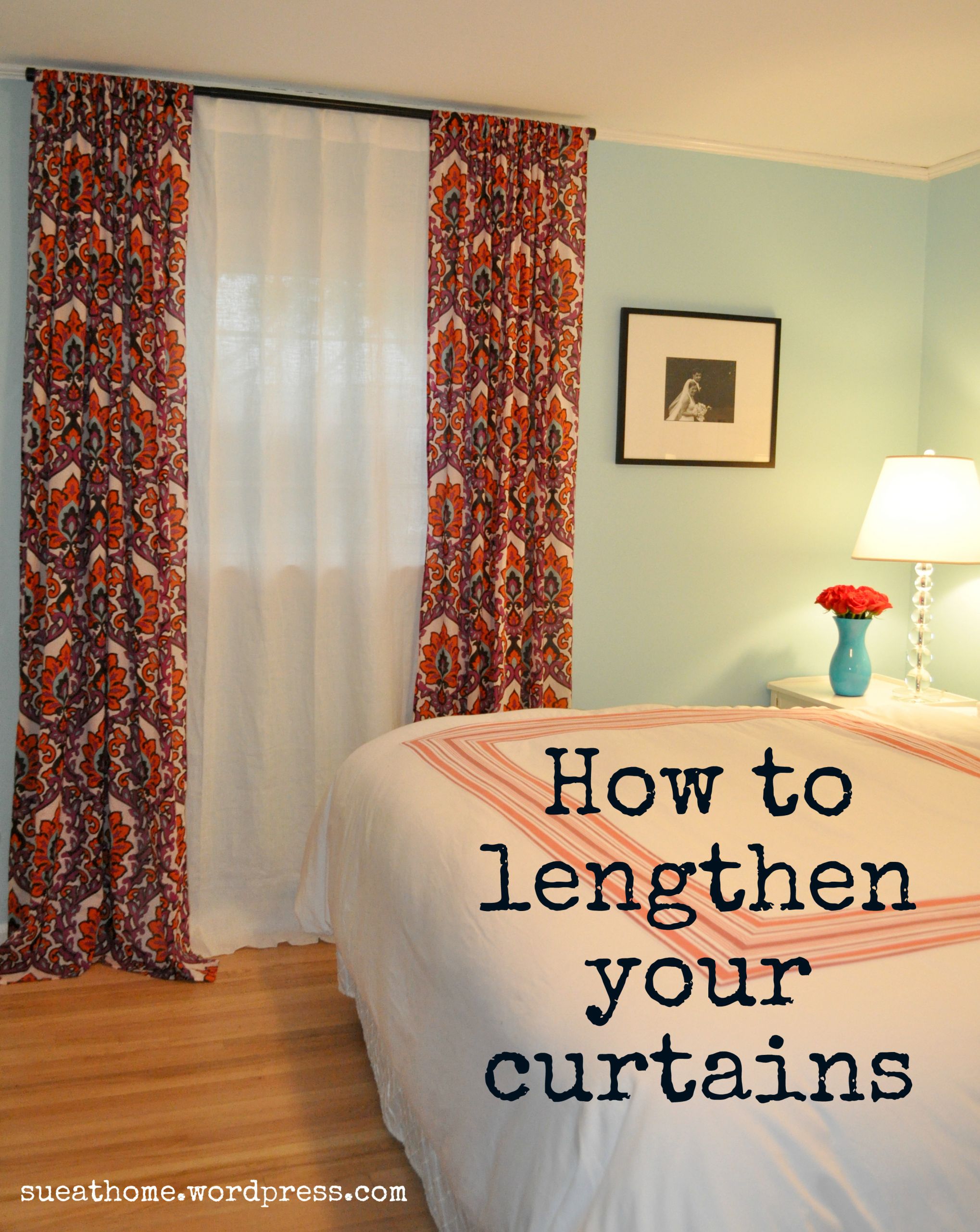 Master Bedroom Curtains
 DIY Lengthening our Master Bedroom Curtains – Sue At Home