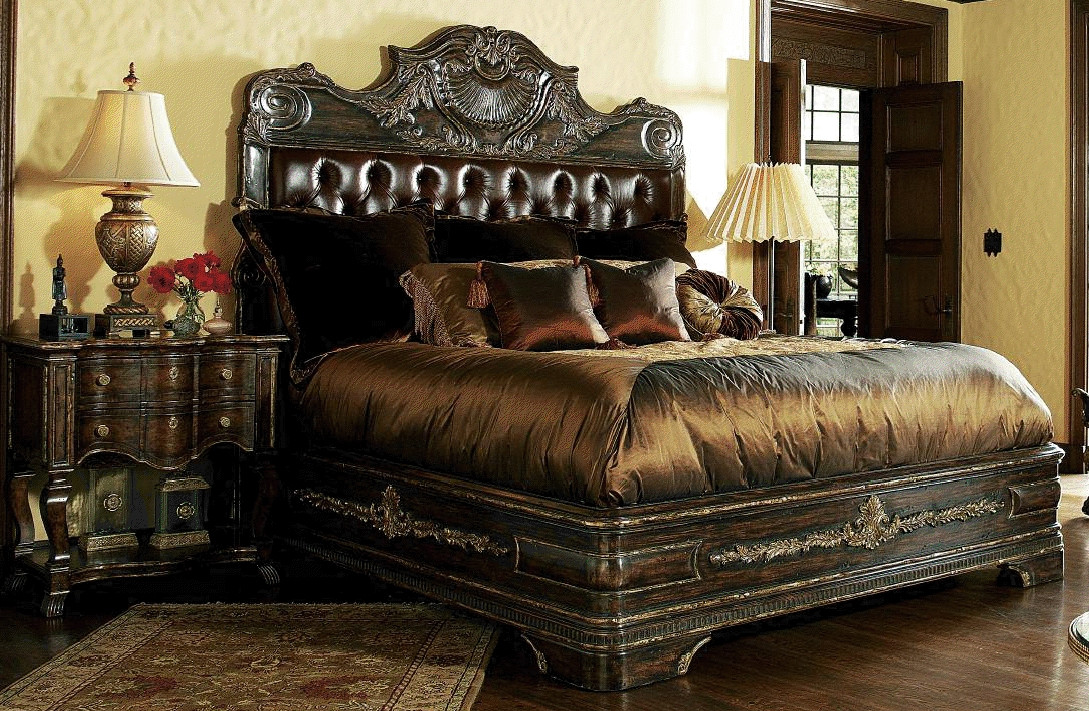 Master Bedroom Set
 1 High end master bedroom set carvings and tufted leather