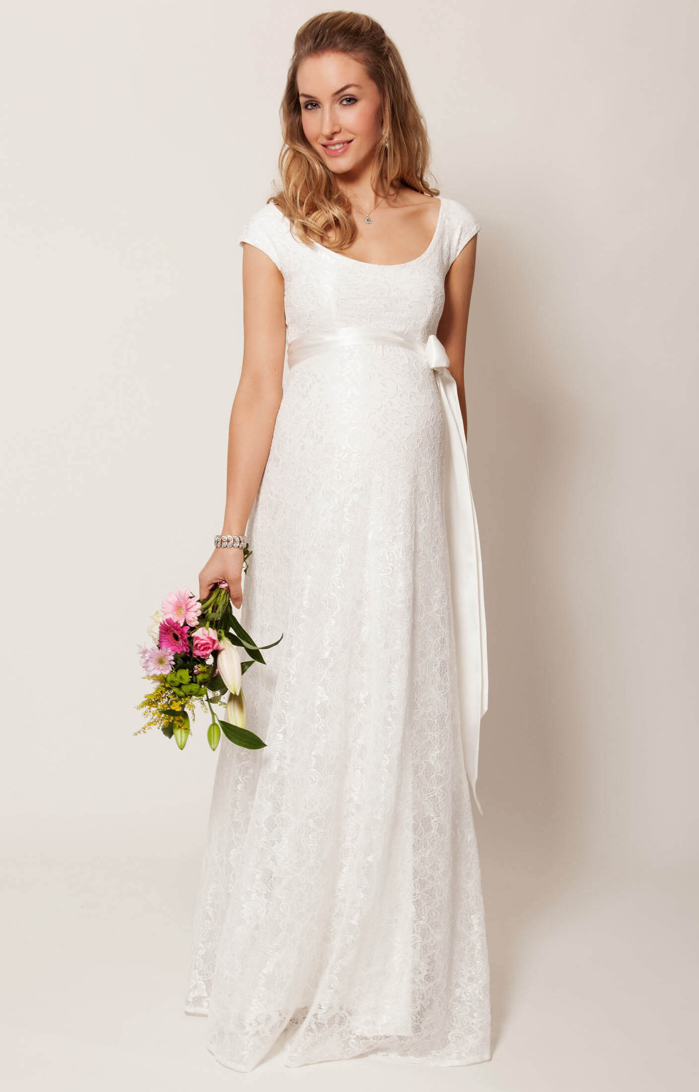 Maternity Wedding Dresses
 Eliza Maternity Wedding Gown Long Ivory Maternity