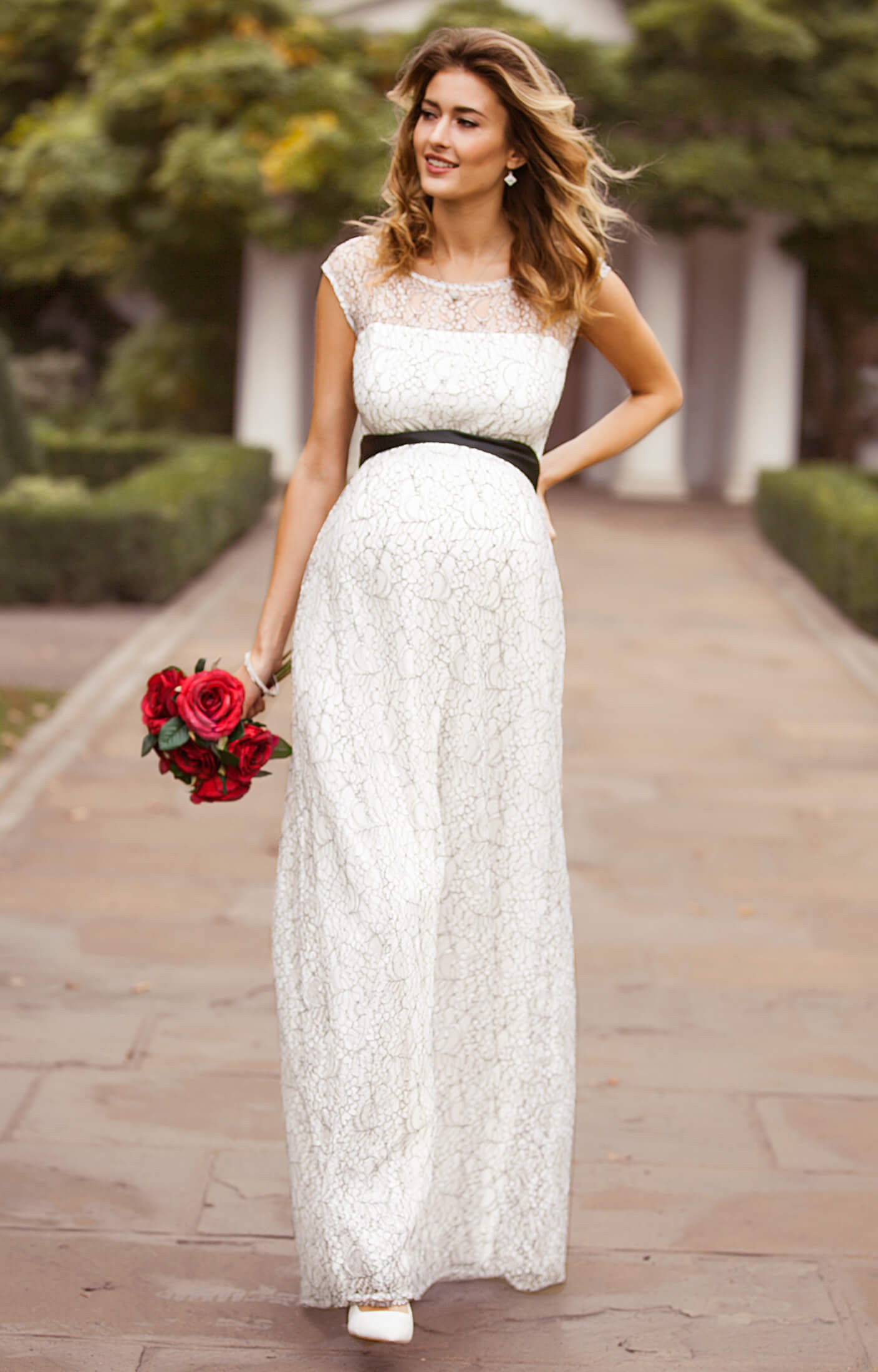 Maternity Wedding Dresses
 Daisy Maternity Wedding Gown Long Mono Lace Maternity