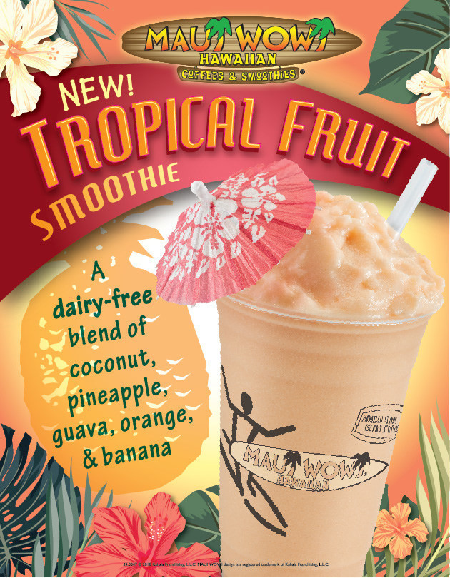 Maui Wowi Smoothies
 Maui Wowi Debuts Dairy Free Tropical Fruit Smoothie This