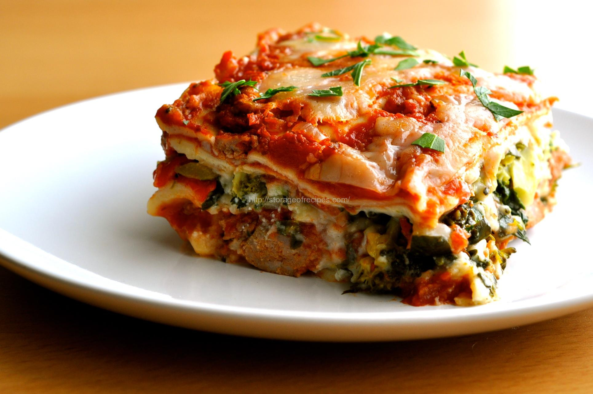 Meat And Vegetable Lasagna
 Ve able lasagna Cooking Recipe