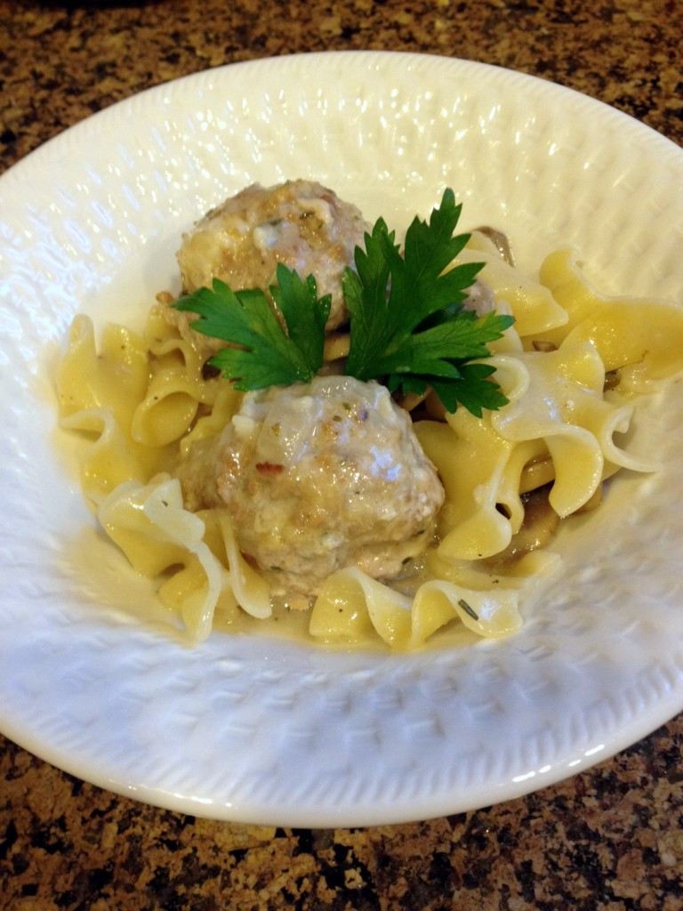 Meatballs With Egg Noodles
 Creamy Egg Noodles with Turkey Meatballs