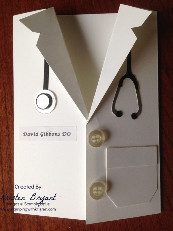 Medical School Graduation Gift Ideas
 Medical School grad card white coat card Punch Art