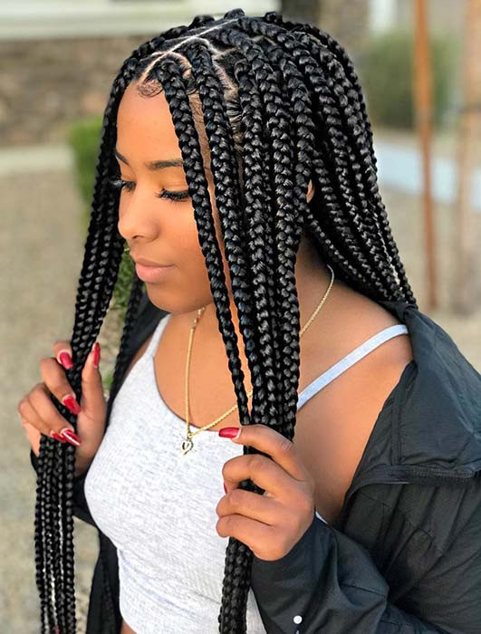 Medium Box Braids Hairstyles
 25 Crochet Box Braids Hairstyles for Black Women