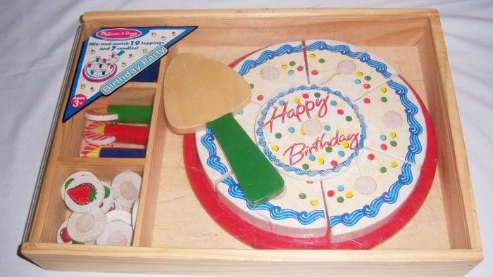 Melissa And Doug Birthday Cake
 Melissa Doug Play Food Birthday Cake w Wood Case & 7