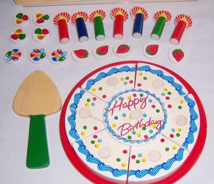 Melissa And Doug Birthday Cake
 Melissa Doug Play Food Birthday Cake w Wood Case & 7