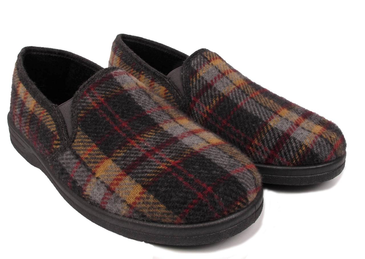 Mens Bedroom Shoes
 MENS TARTAN SLIPPERS SLIP ON CASUAL INDOOR HOUSE BEDROOM