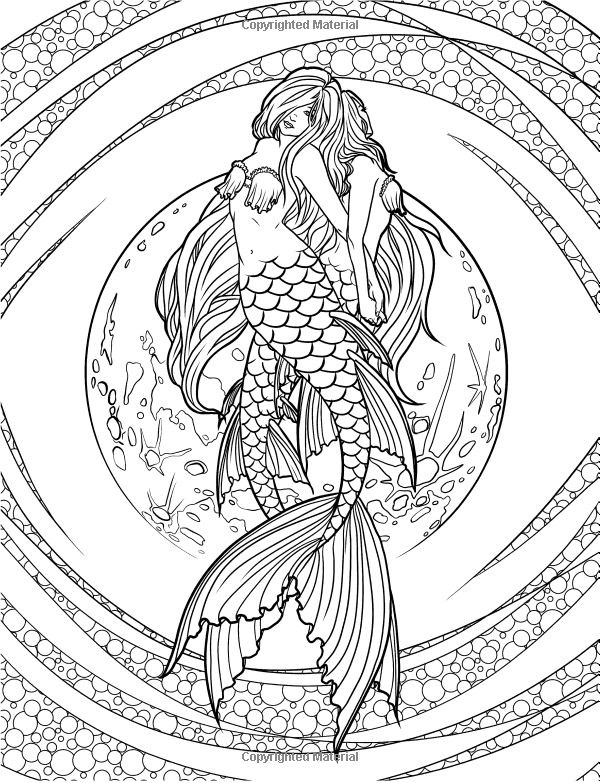 Mermaid Adult Coloring Book
 Mermaid Adult Coloring Pages at GetColorings