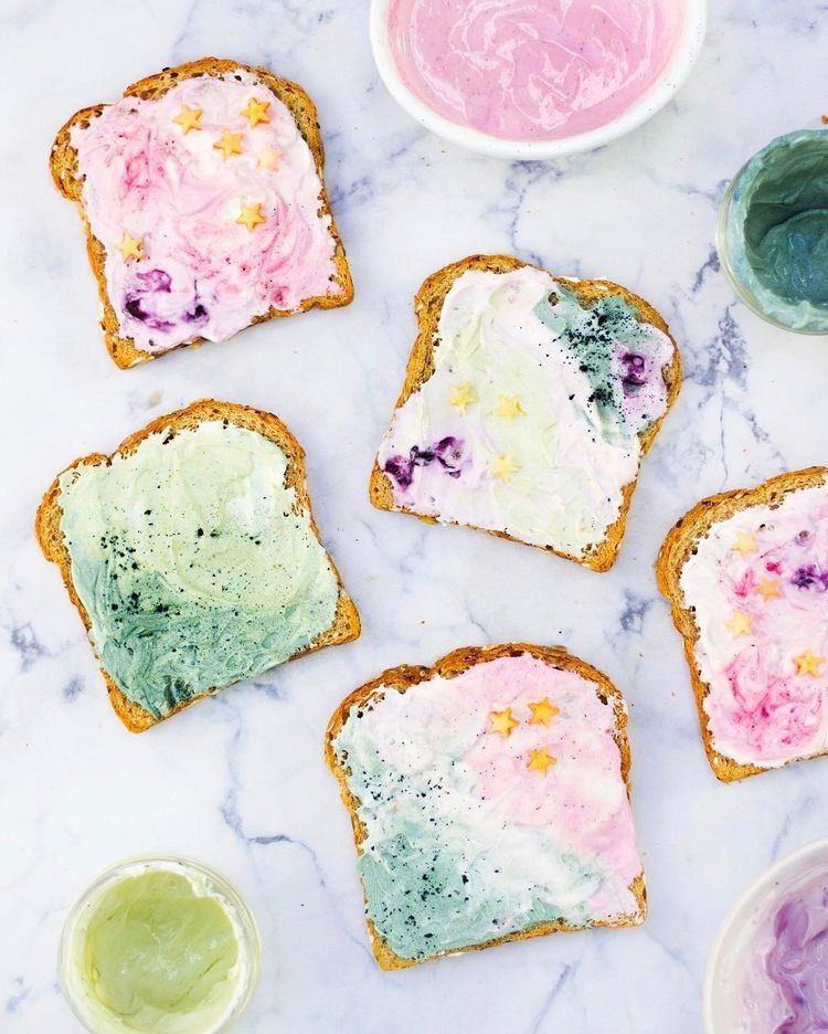 Mermaid And Unicorn Party Snack Ideas
 mermaid toast food ideas HomemadeDessertsIdeas