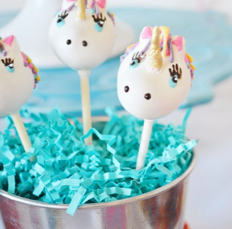 Mermaid And Unicorn Party Snack Ideas
 Rainbow Unicorn Party Unicorn Cake Pops