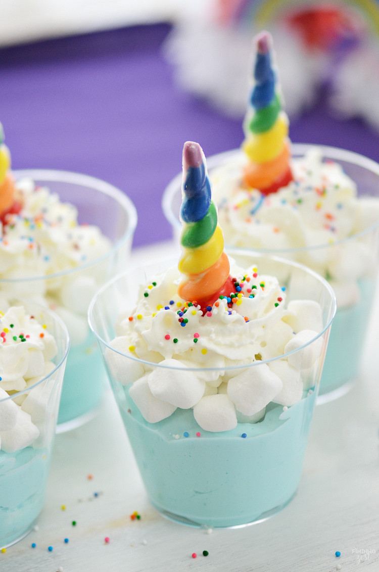 Mermaid And Unicorn Party Snack Ideas
 Rainbow Unicorn Dessert Cups Unicorn Party Ideas