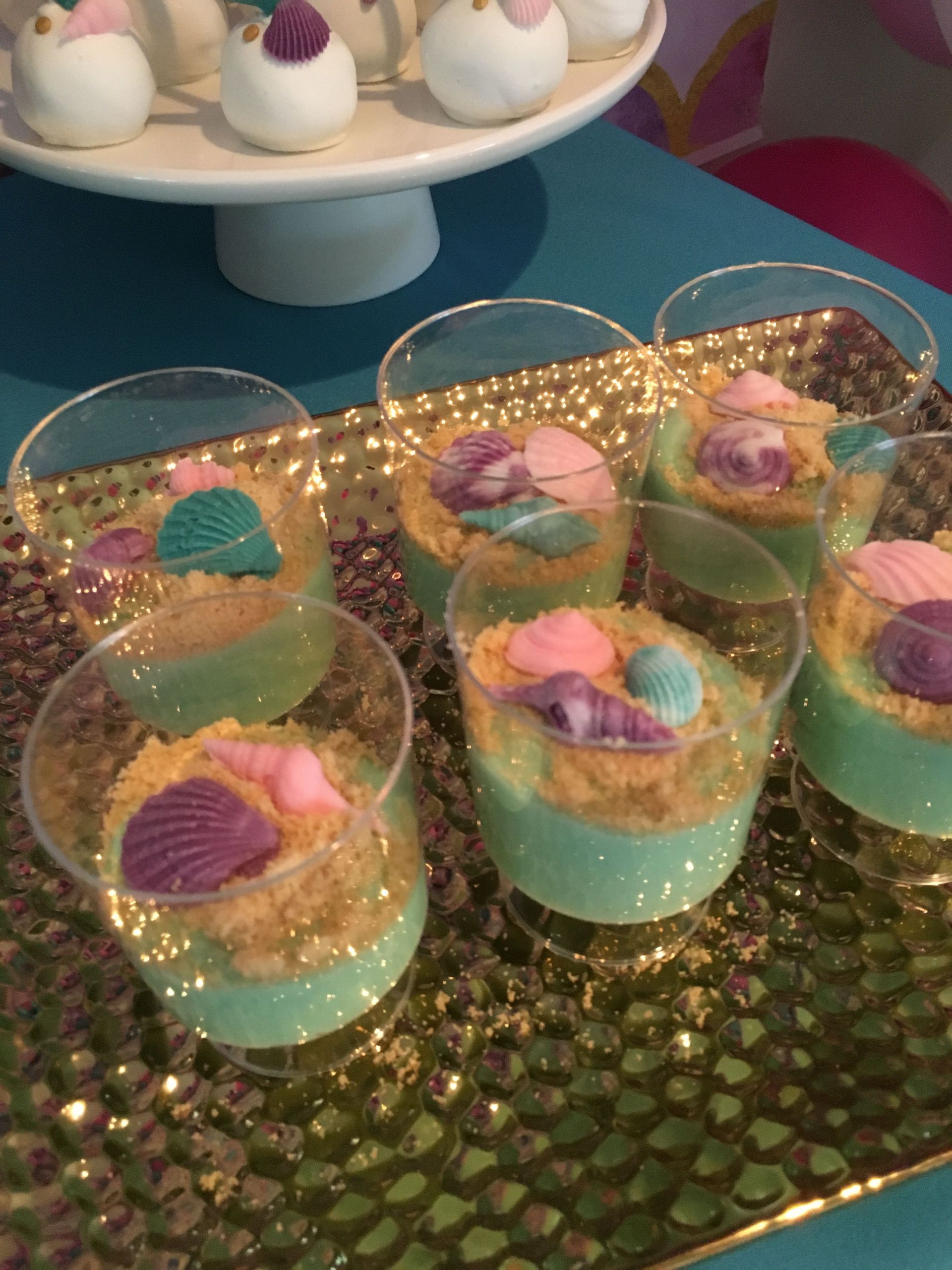 Mermaid And Unicorn Party Snack Ideas
 Mermaid Pudding Cups