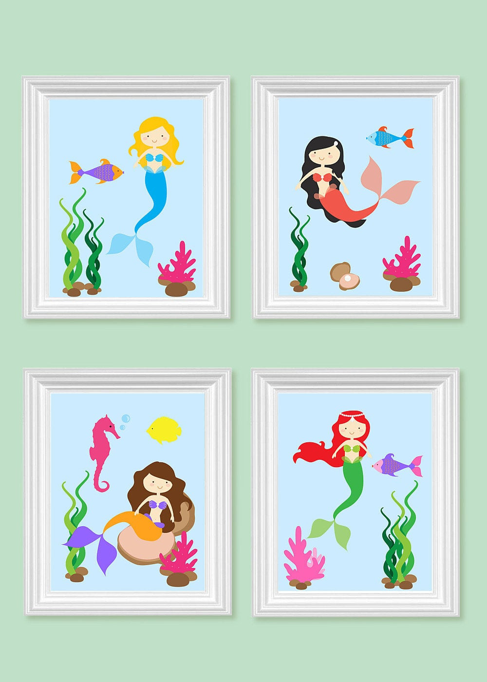 Mermaid Baby Room Decor
 Mermaid Nursery Decor Nautical Girl s Room Decor Under The