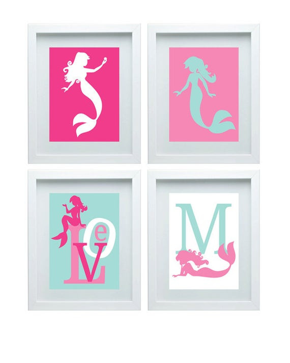 Mermaid Baby Room Decor
 Mermaid Nursery Decor Print Girl Room Decor Baby Bathroom Art