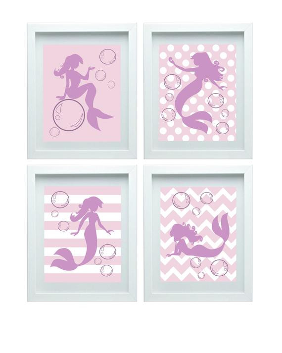 Mermaid Baby Room Decor
 Mermaid Nursery Decor Print Girl Room Decor Baby Bathroom Art