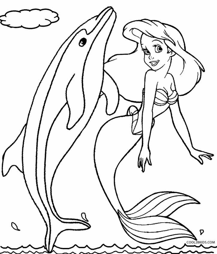 Mermaid Coloring Pages For Kids
 Printable Mermaid Coloring Pages For Kids