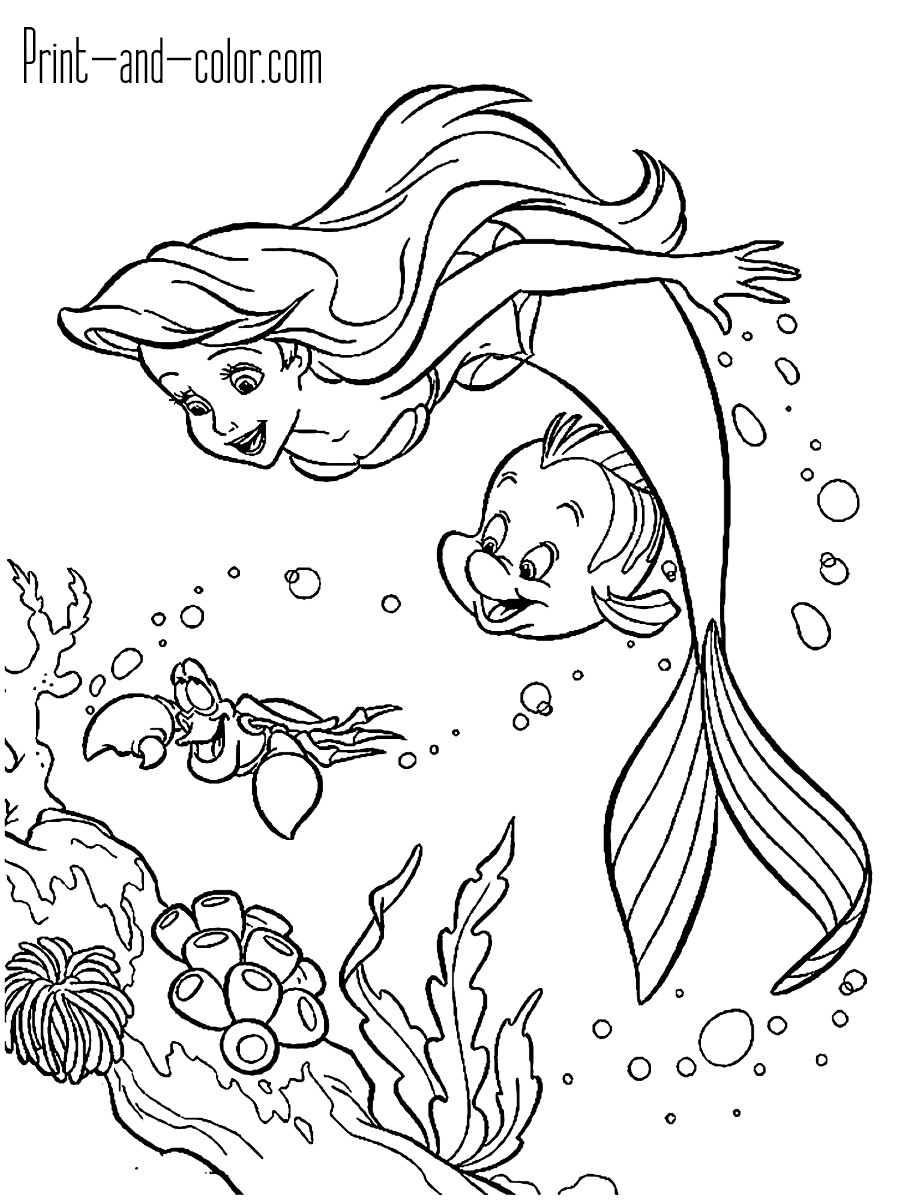 Mermaid Coloring Pages For Kids
 The Little Mermaid coloring pages