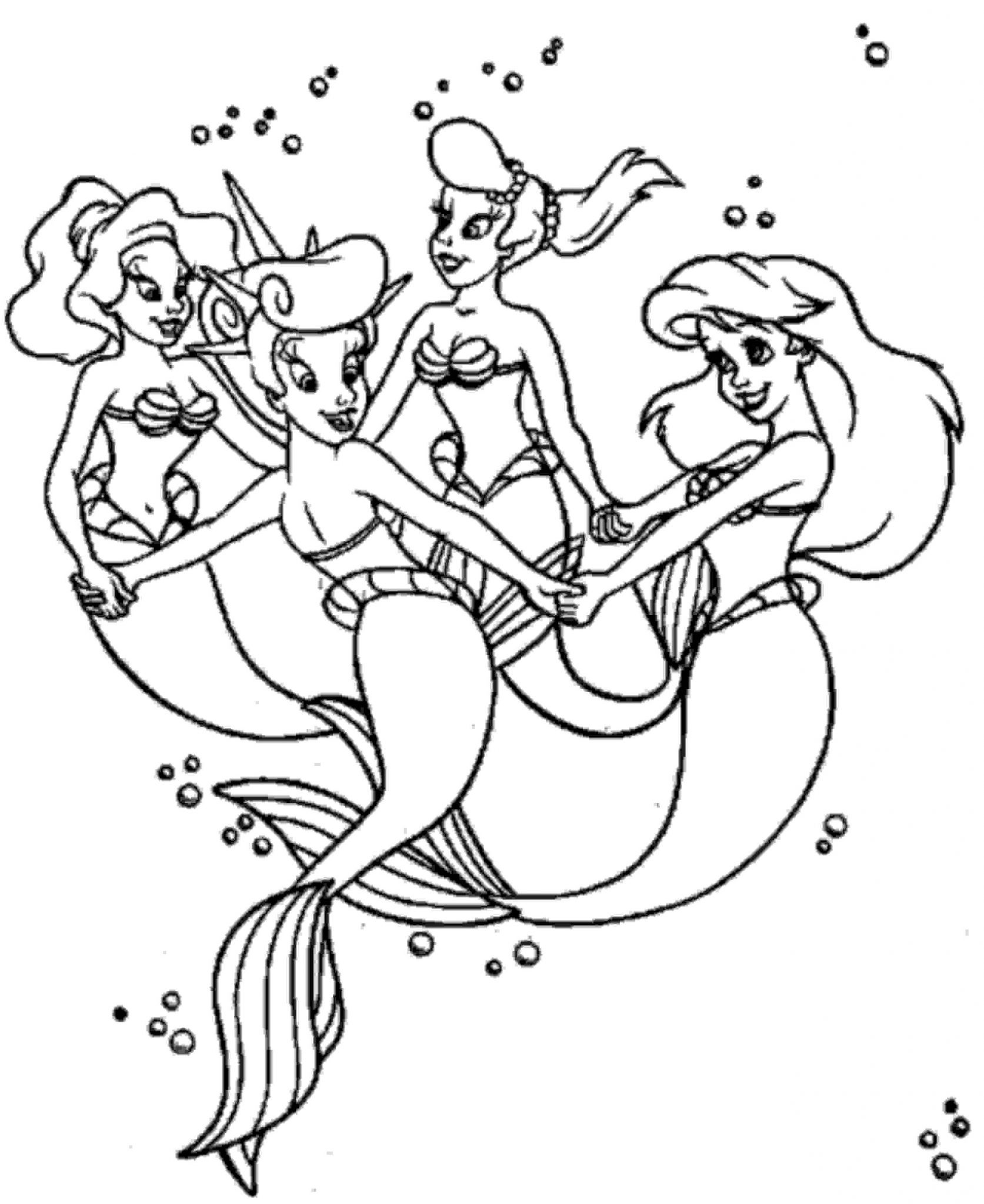 Mermaid Coloring Pages For Kids
 Print & Download Find the Suitable Little Mermaid