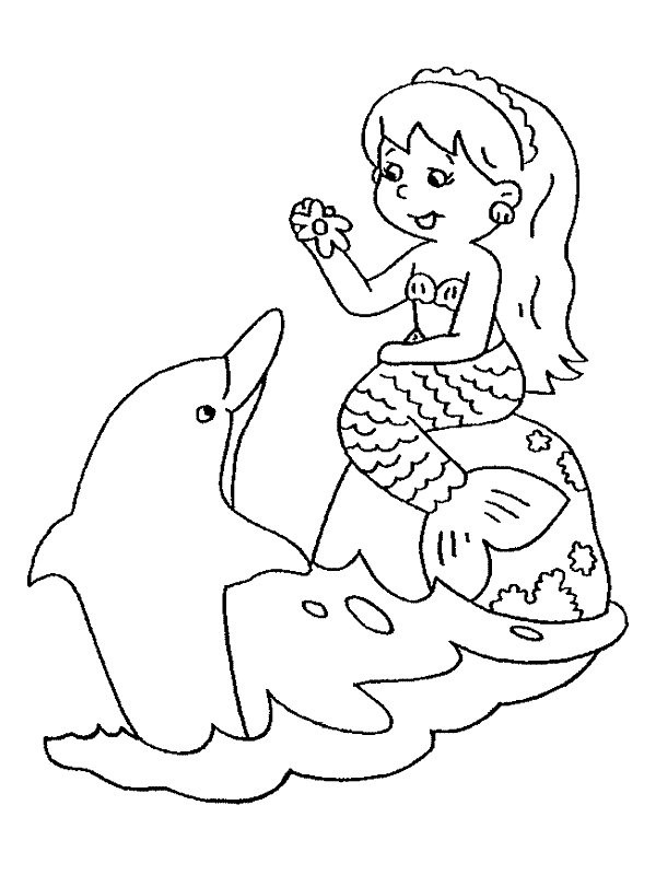 Mermaid Coloring Pages For Kids
 Kids n fun