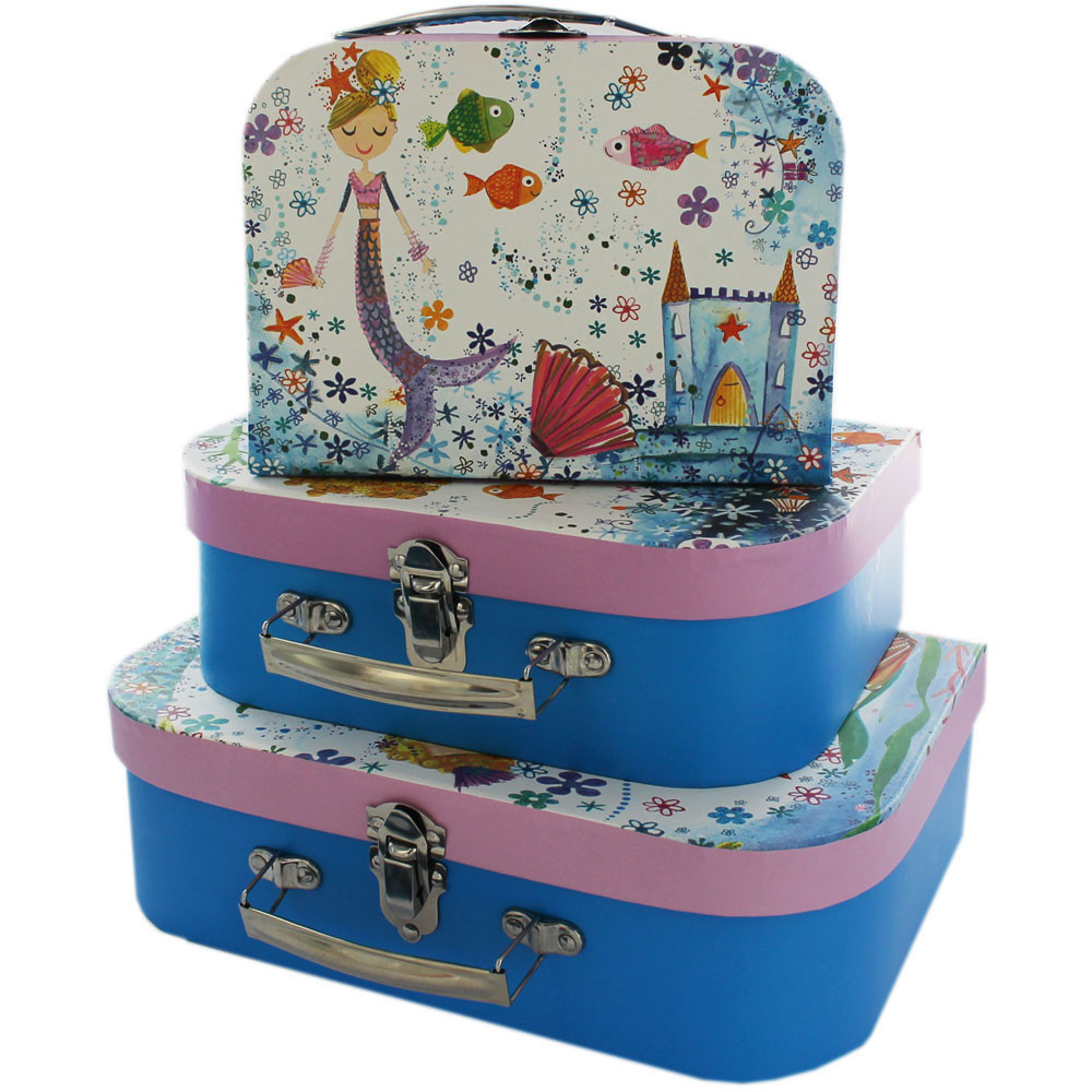 Mermaid Gifts For Kids
 Daisy Patch Mermaid Storage Suitcases Set of 3