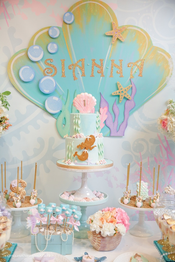 Mermaid Party Ideas
 Magical Mermaid First Birthday Party Pretty My Party