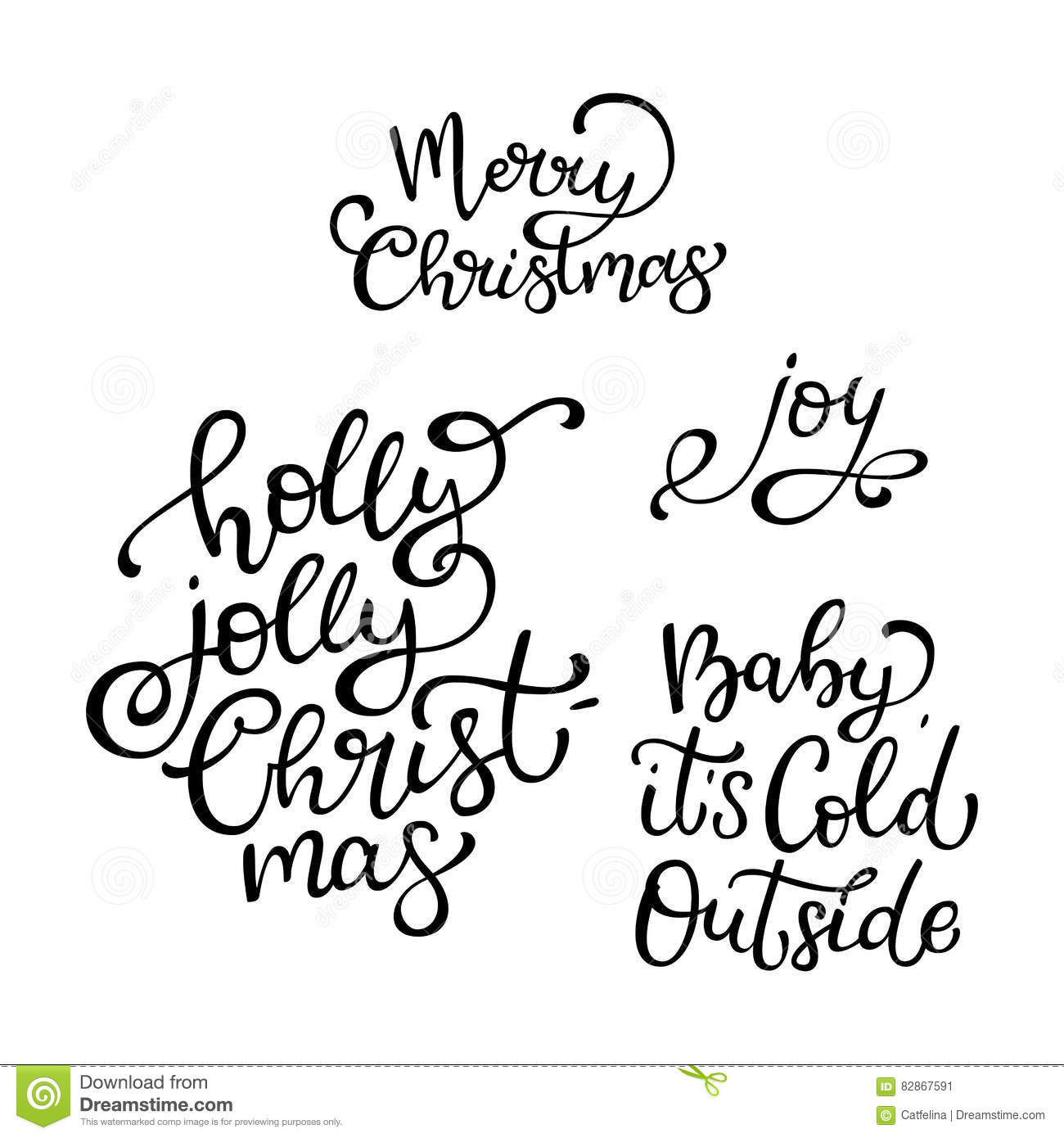 Merry Christmas Baby Quotes
 Set Hand Drawn Vector Quotes Merry Christmas Joy