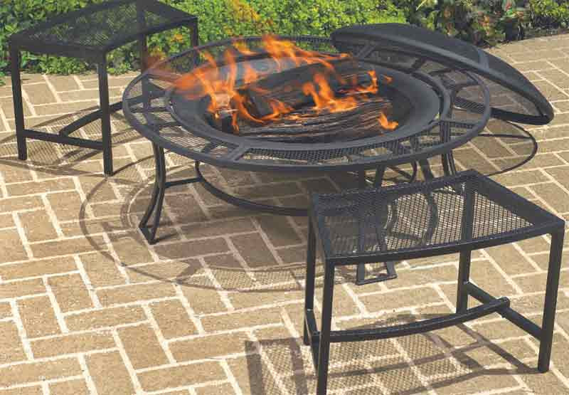 Mesh Firepit Covers
 Amazon CobraCo Steel Mesh Rim Fire Pit and Two Bench