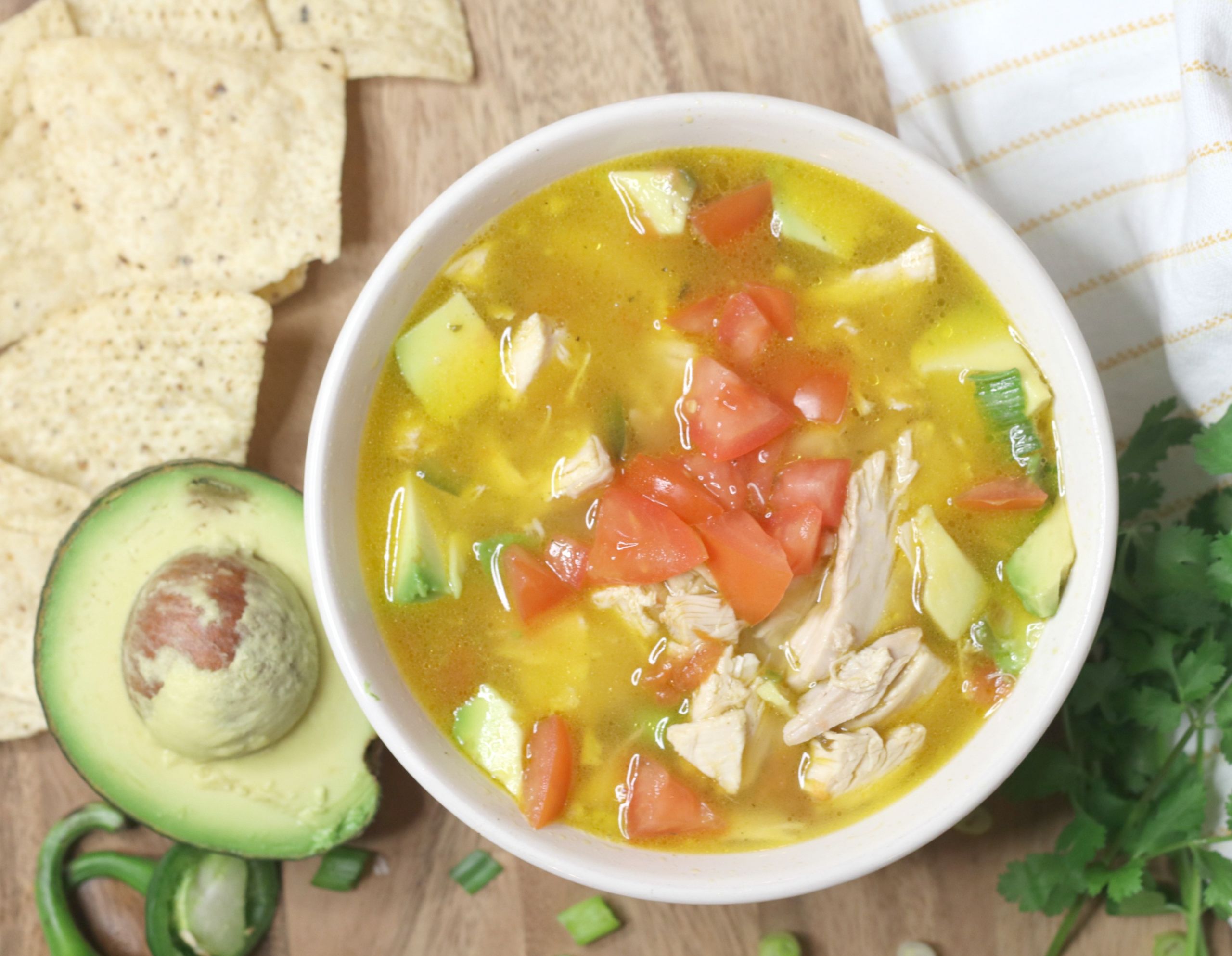 Mexican Chicken Soup With Rice And Avocado
 Mexican Chicken Soup with Avocado Houston Mommy and