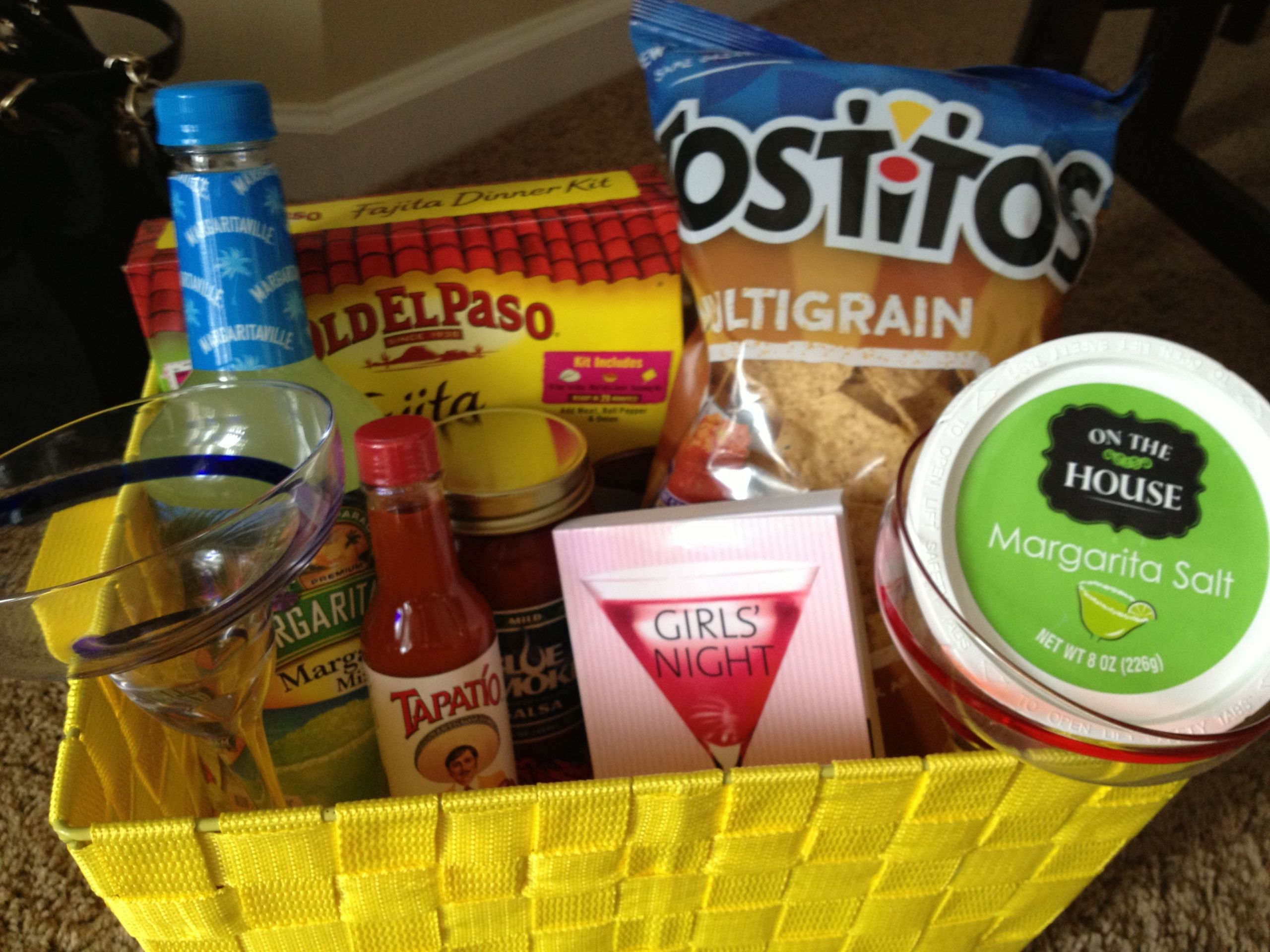 Mexican Gift Basket Ideas
 Perfect Mexican themed girls night giveaway basket for a