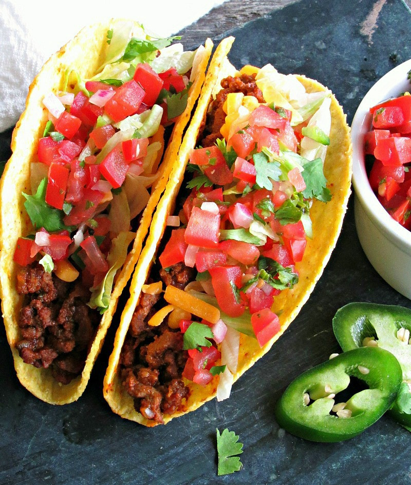 Mexican Ground Beef Tacos
 Ground Beef Tacos bold spicy flavored ground beef for