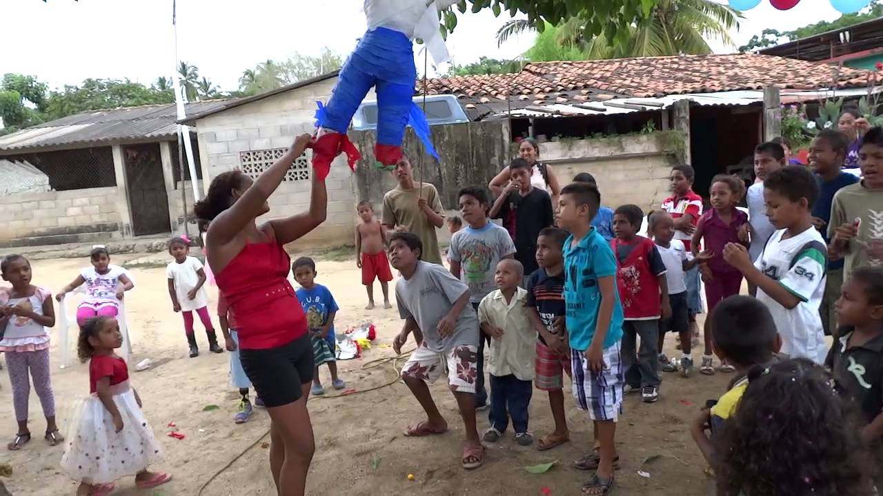 Mexican Kids Party
 MEXICAN PIÑATA Children Go Wild To Get At The Candy