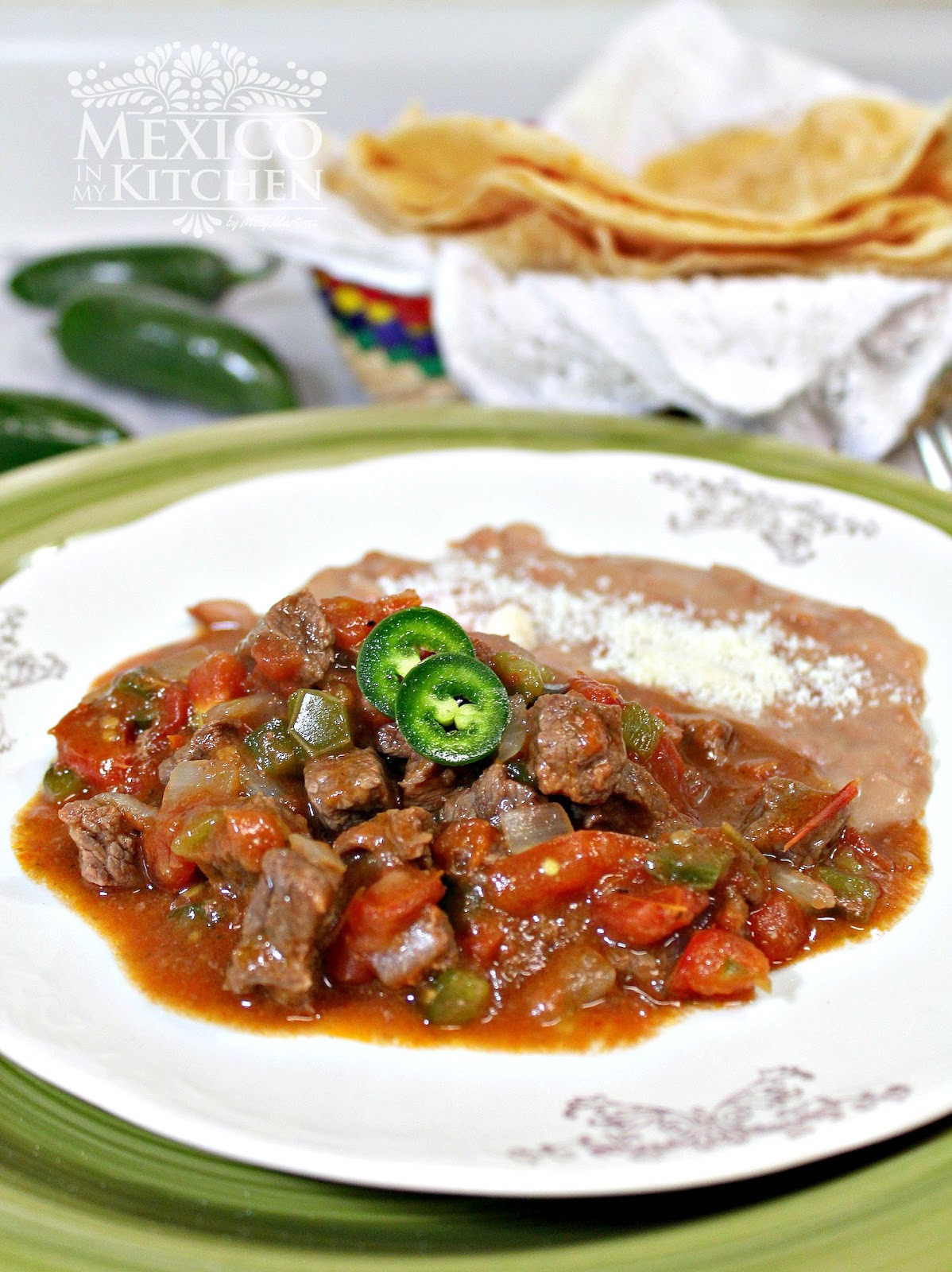 Mexican Meat Recipes
 A Beef Stew to serve with flour tortillas Traditional