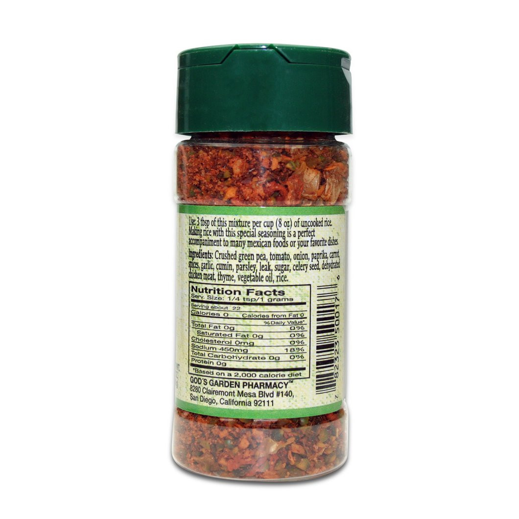 Mexican Rice Seasoning
 Sabor de Chef Spanish Rice Seasoning – God s Garden Pharmacy