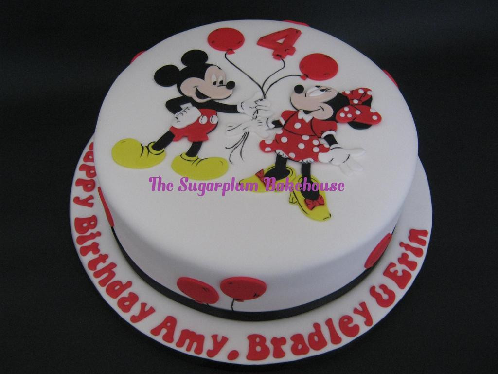 Mickey And Minnie Birthday Cake
 Mickey and Minnie Mouse Birthday Cake by SugarplumB on