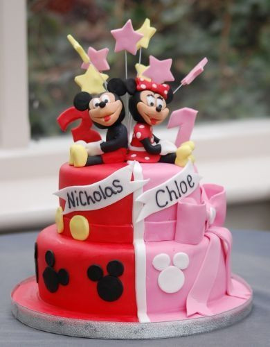 Mickey And Minnie Birthday Cake
 Mickey and Minnie Mouse Cake Artsandcrafts